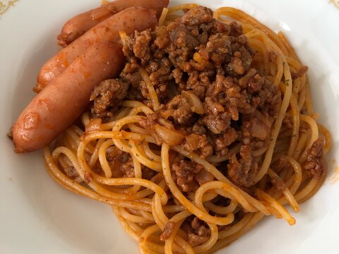 簡単濃厚ミートソースパスタ